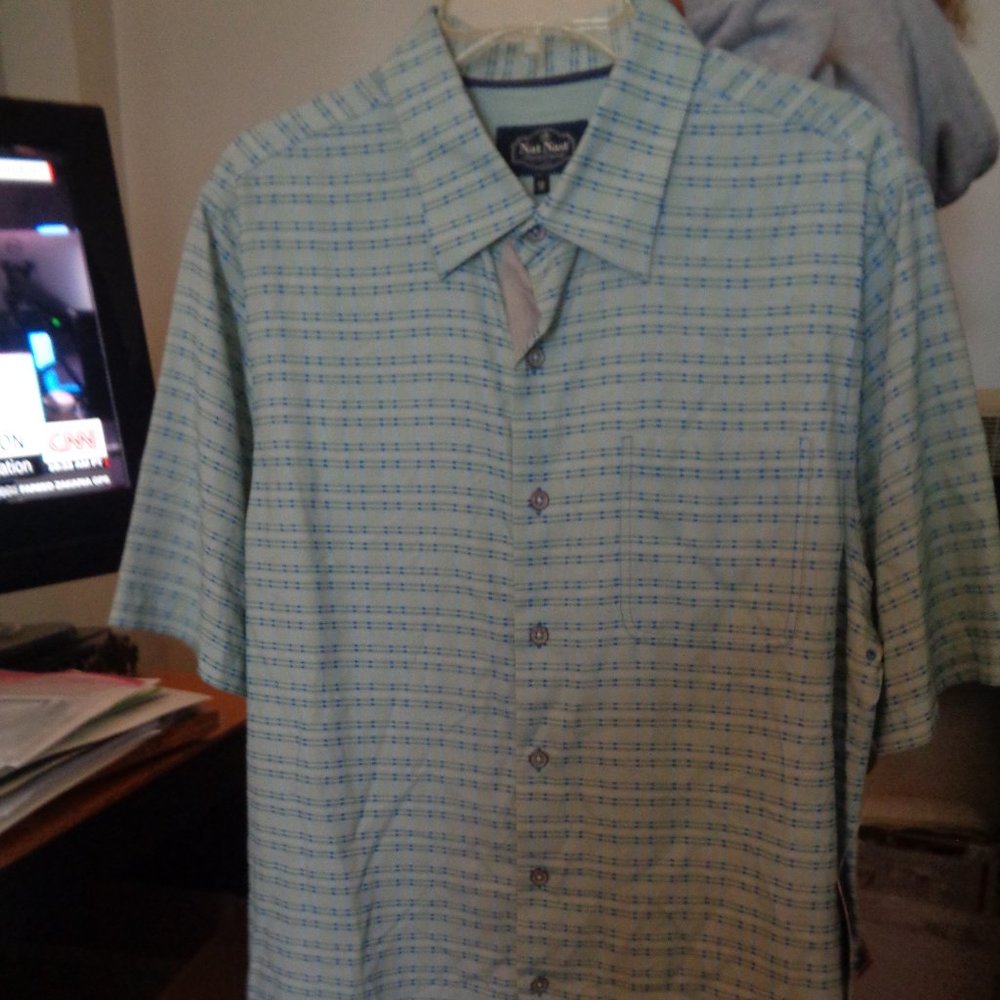 NWT! NAT NAST Retro Brilliant Blue! 100% Silk M